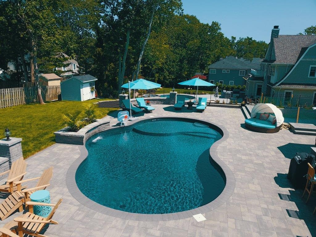 Trademark Outdoor Services on-site, executing a structured outdoor build process